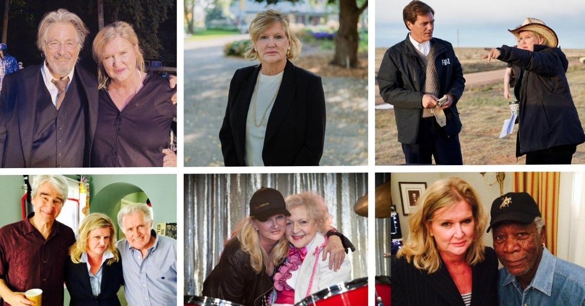 A collection of photos of Dennie Gordon with Hollywood Stars