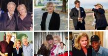A collection of photos of Dennie Gordon with Hollywood Stars